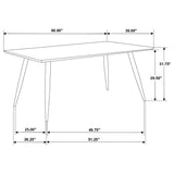 Zetta Black Rectangular 60-inch Wood Dining Room Set