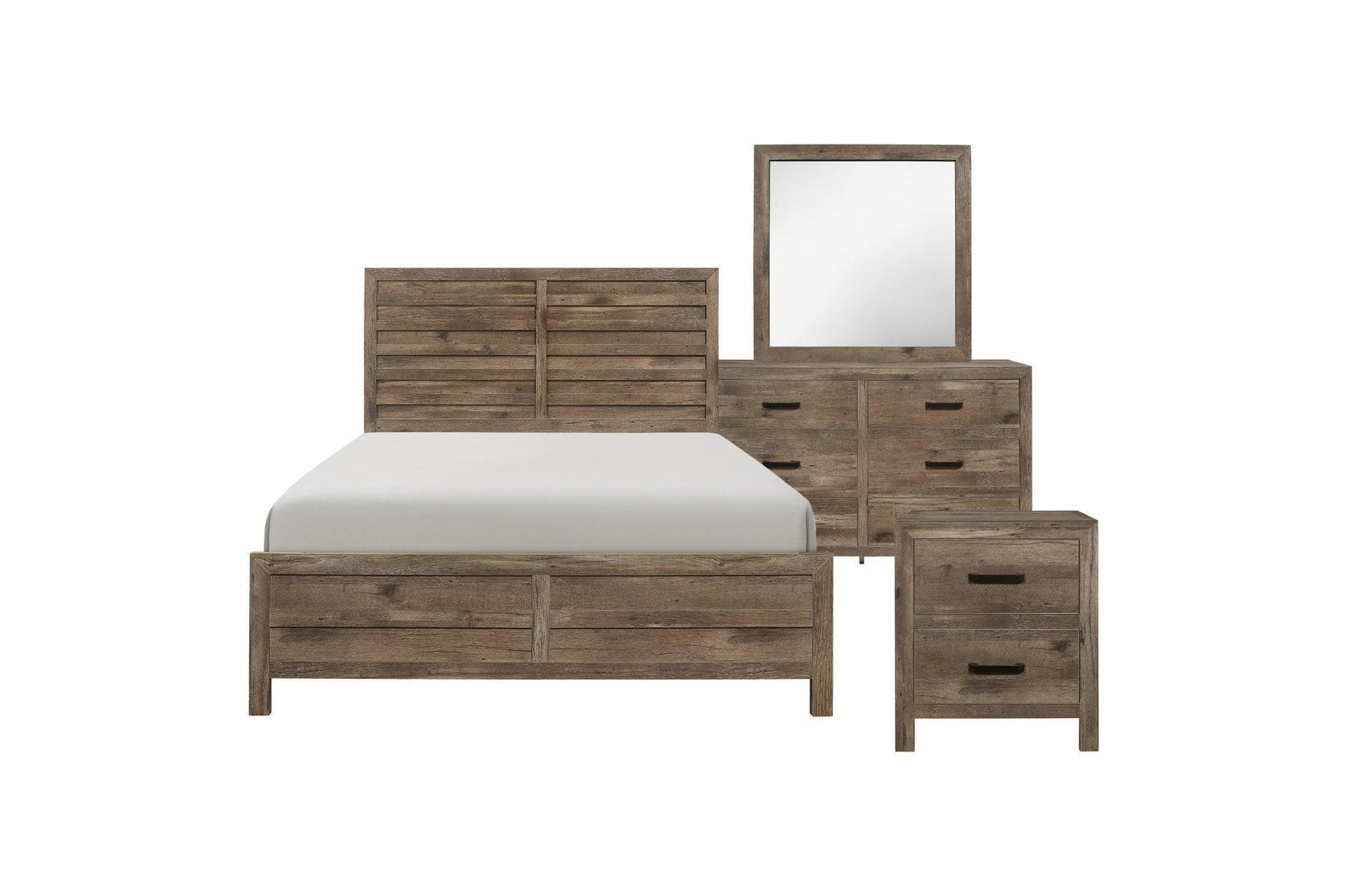 Mandan Light Brown Panel Bedroom Set