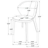 Randolph Dining Side Chair Butterscotch and Brown (Set of 2)