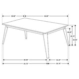 Everett Natural Walnut Rectangular Dining Room Set
