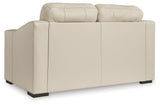 Treasure Trove Almond Leather Loveseat