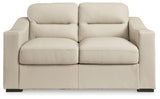 Treasure Trove Almond Leather Loveseat