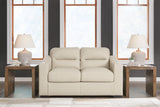 Treasure Trove Almond Leather Loveseat