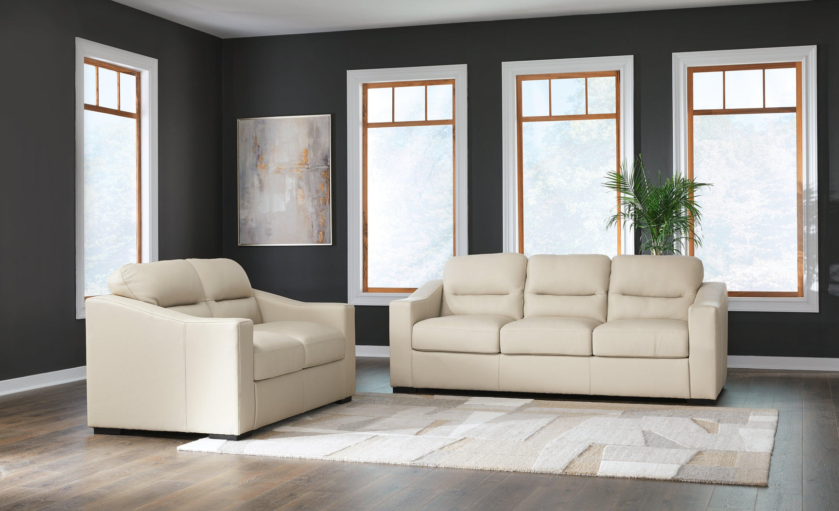Tresure Almond Trove Sofa and Loveseat