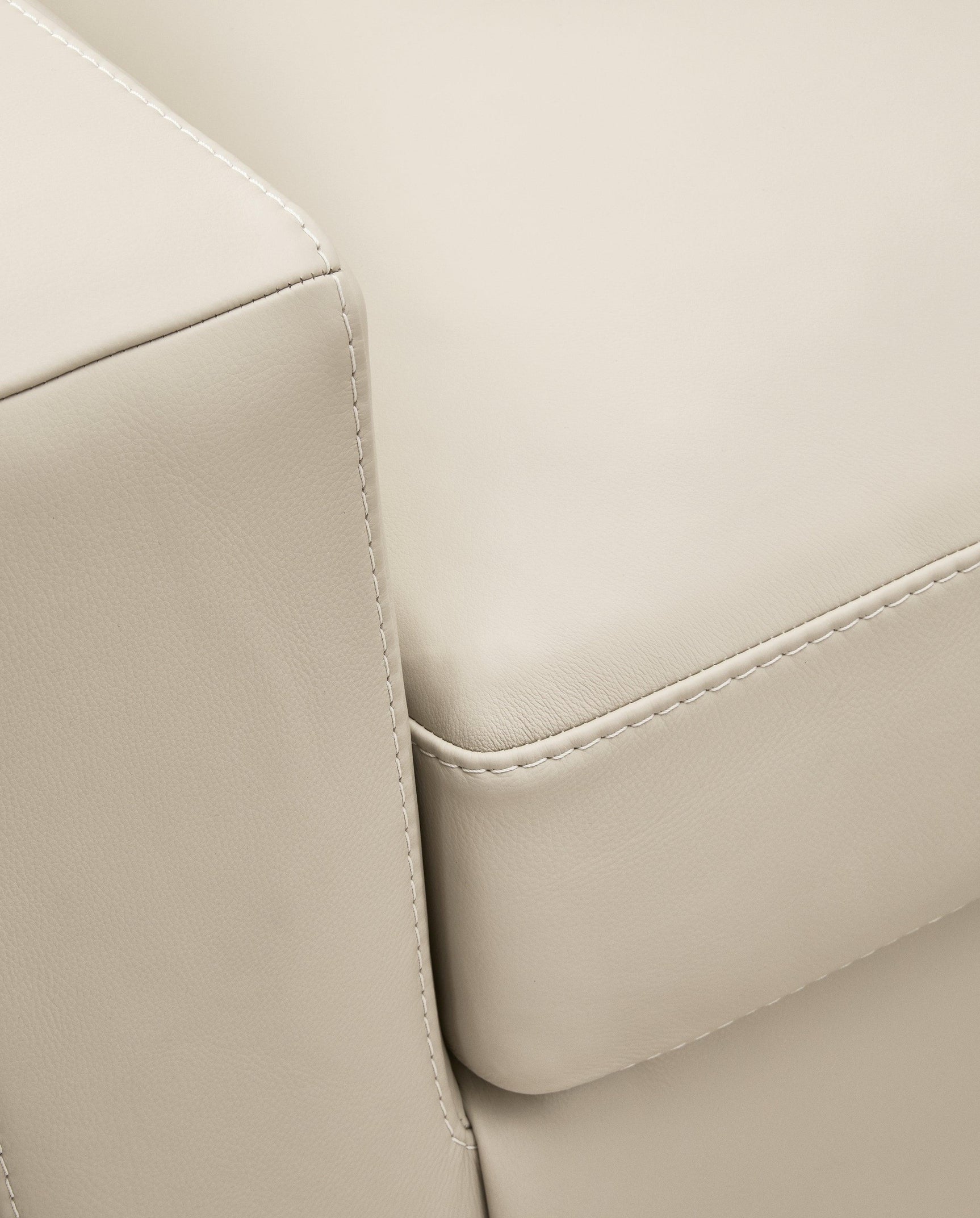 Treasure Trove Almond Leather Sofa