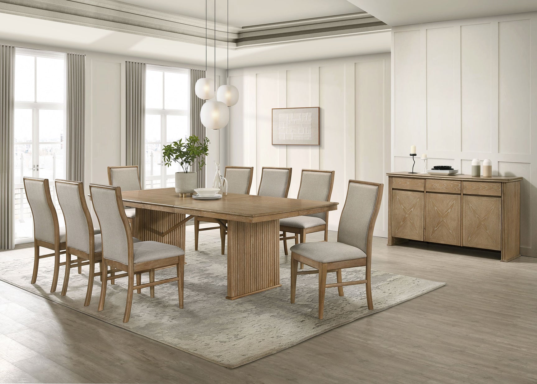 Adina Light Brown Extension Dining Room Set