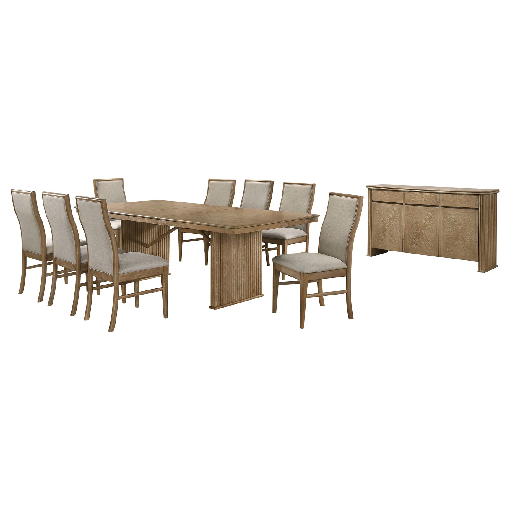 Adina Light Brown Extension Dining Room Set
