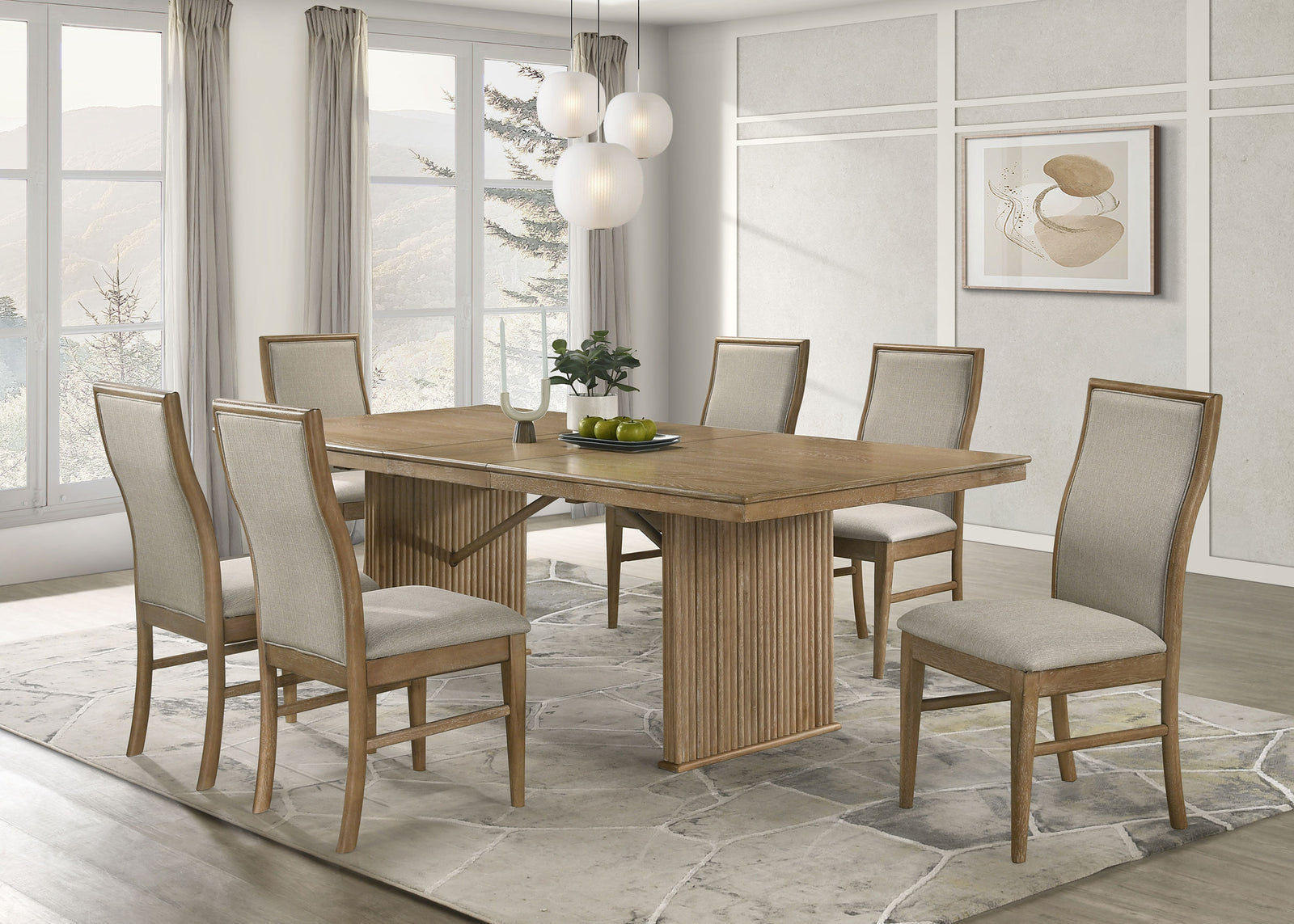 Adina Light Brown Extension Dining Room Set