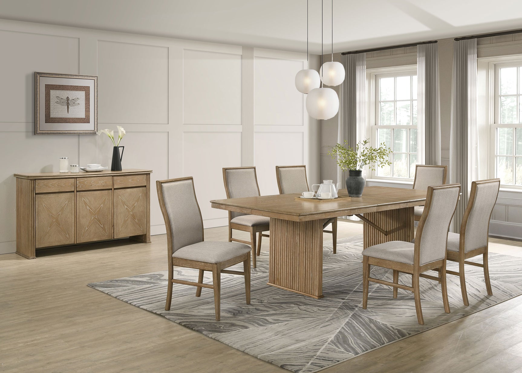 Adina Light Brown Extension Dining Room Set
