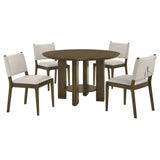 Ottowa Brown Round Wood Dining Room Table Set