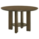 Ottowa Brown Round Wood Dining Room Table Set