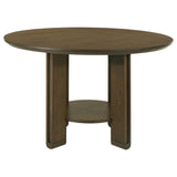 Ottowa Brown Round Wood Dining Room Table Set