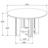 Ottowa Brown Round Wood Dining Room Table Set