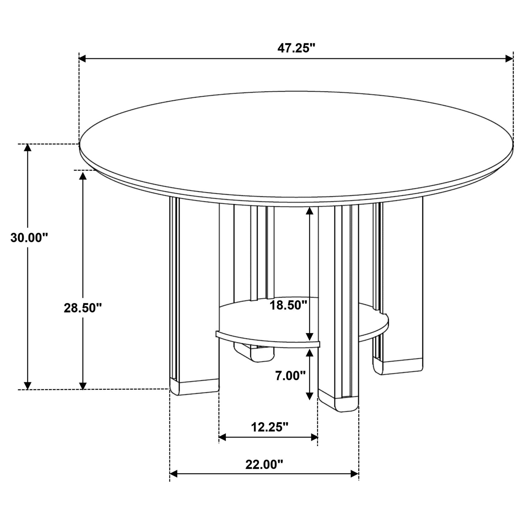 Ottowa Brown Round Wood Dining Room Table Set