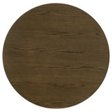 Ottowa 47-inch Round Wood Dining Table with Shelf Brown