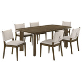 Ottowa Brown Rectangular Wood Dining Room Table Set