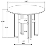 Ottowa Brown Round Counter Height Set