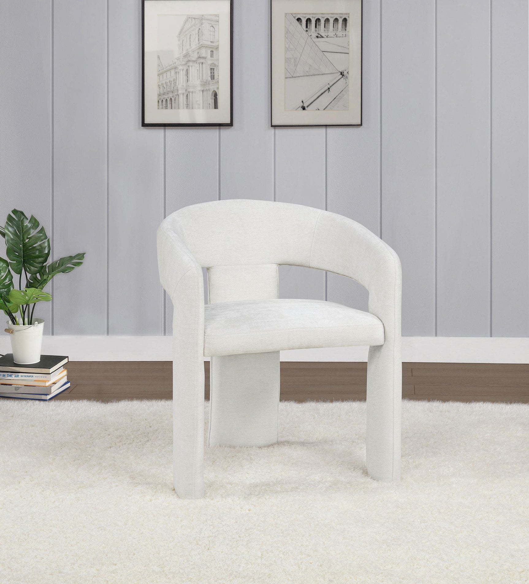 Carlow Upholstered Dining Arm Chair White (Set of 2)