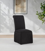 Shawna Upholstered Skirted Side Chair Black (Set of 2)