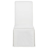 Shawna Upholstered Skirted Side Chair White (Set of 2)