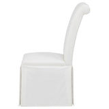 Shawna Upholstered Skirted Side Chair White (Set of 2)
