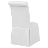 Shawna Upholstered Skirted Side Chair White (Set of 2)