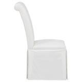 Shawna Upholstered Skirted Side Chair White (Set of 2)
