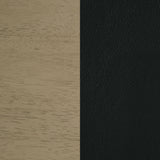 Kehoe Upholstered Dining Side Chair Black and Natural Oak (Set of 2)