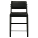 Kehoe Upholstered Counter Height Chair Black (Set of 2)