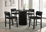 Kehoe Upholstered Counter Height Chair Black (Set of 2)