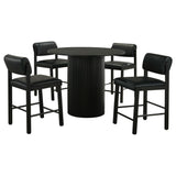 Kehoe Upholstered Counter Height Chair Black (Set of 2)