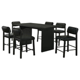 Kehoe Upholstered Counter Height Chair Black (Set of 2)