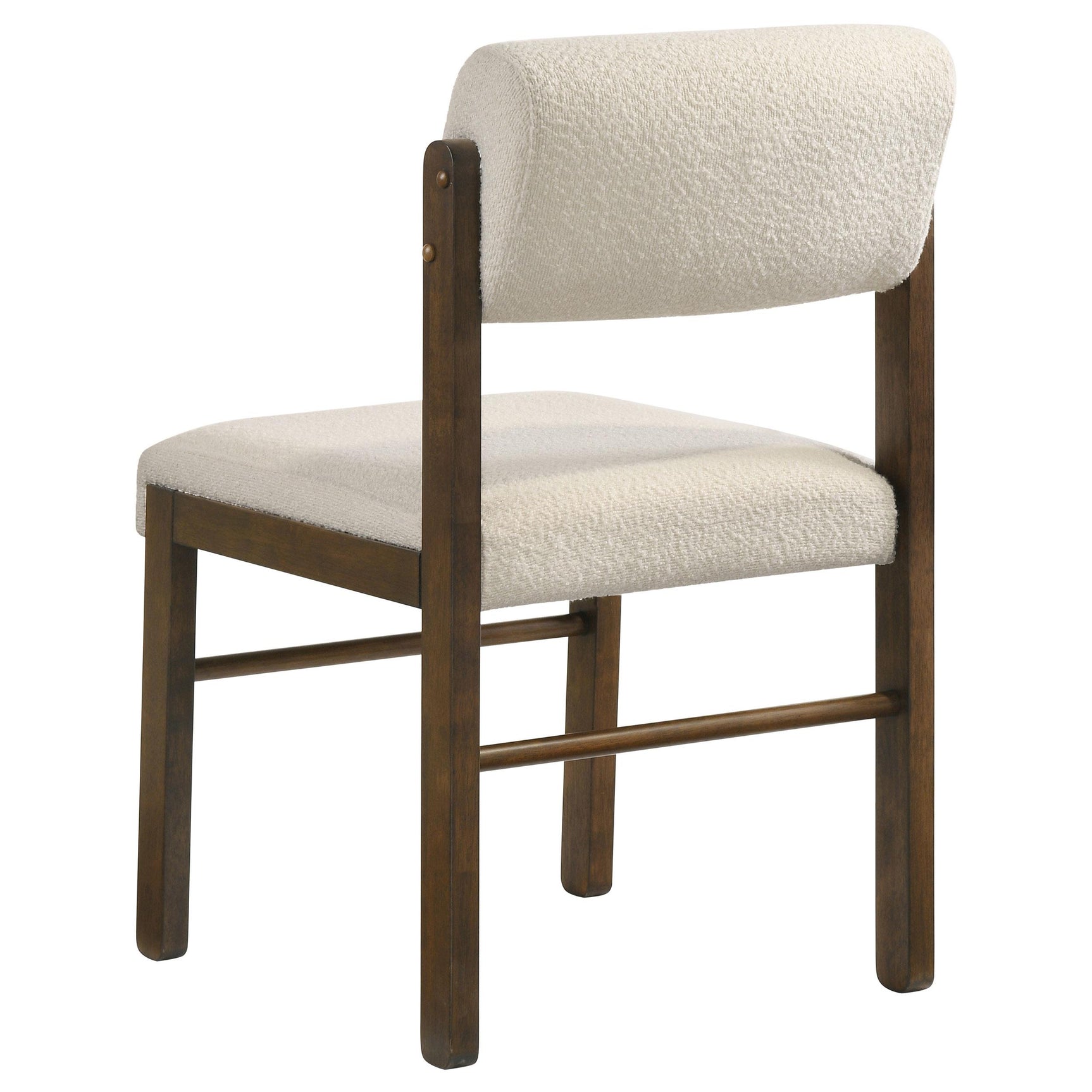 Kehoe Upholstered Dining Side Chair Cream and Walnut (Set of 2)