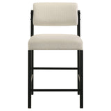 Kehoe Upholstered Counter Height Chair Cream and Black (Set of 2)