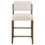 Kehoe Upholstered Counter Height Chair Cream and Walnut (Set of 2)
