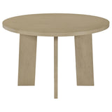 Strouse 47-inch Round Wood Dining Room Table Natural Oak