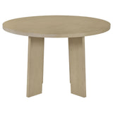 Strouse 47-inch Round Wood Dining Room Table Natural Oak