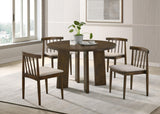 Strouse 47-inch Round Wood Dining Room Table Walnut