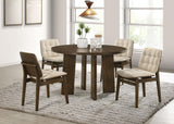 Strouse 47-inch Round Wood Dining Room Table Walnut