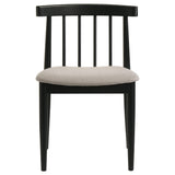 Cullen Dining Side Chair Upholstered Seat Black (Set of 2)