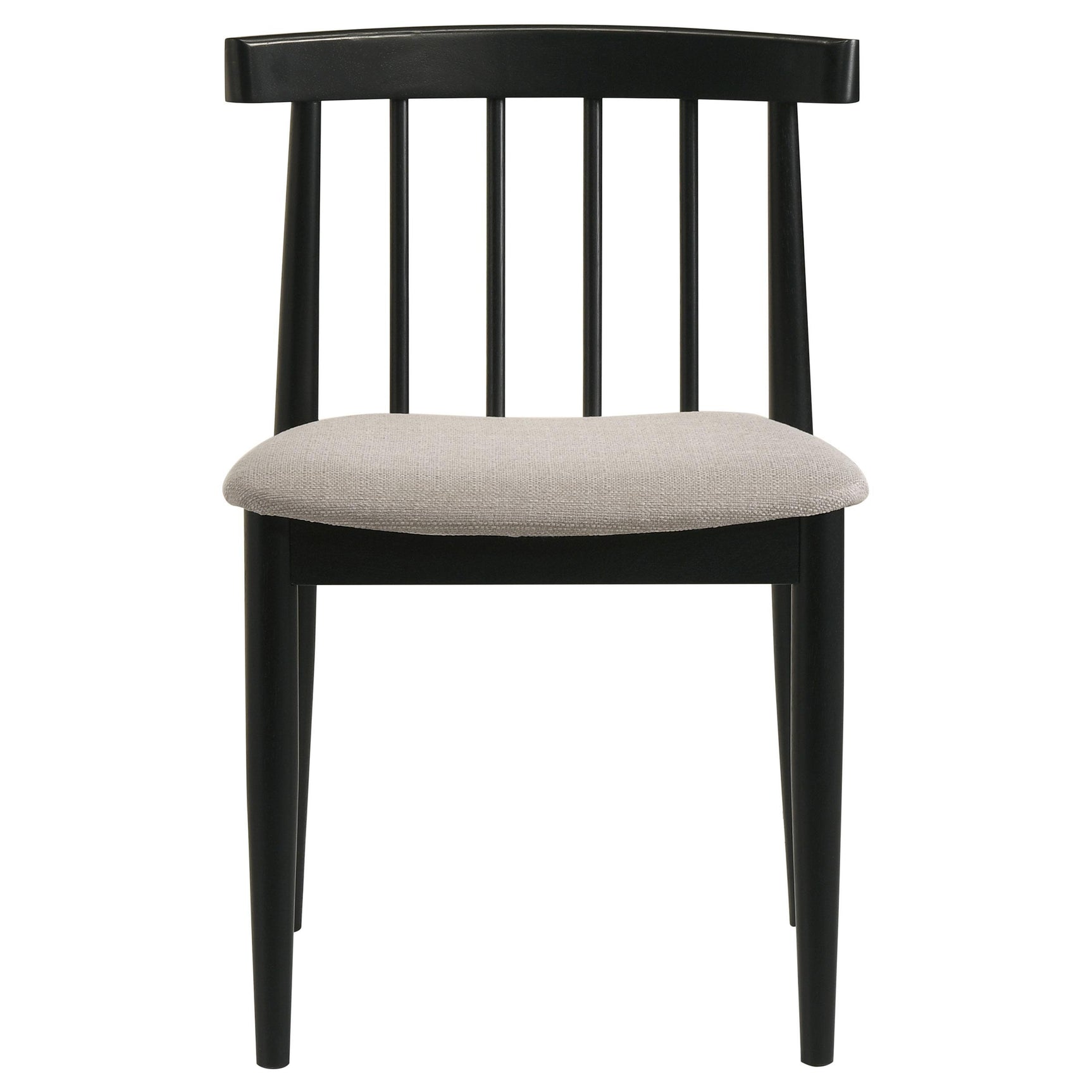 Cullen Dining Side Chair Upholstered Seat Black (Set of 2)