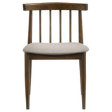 Cullen Dining Side Chair Upholstered Seat Dark Walnut (Set of 2)
