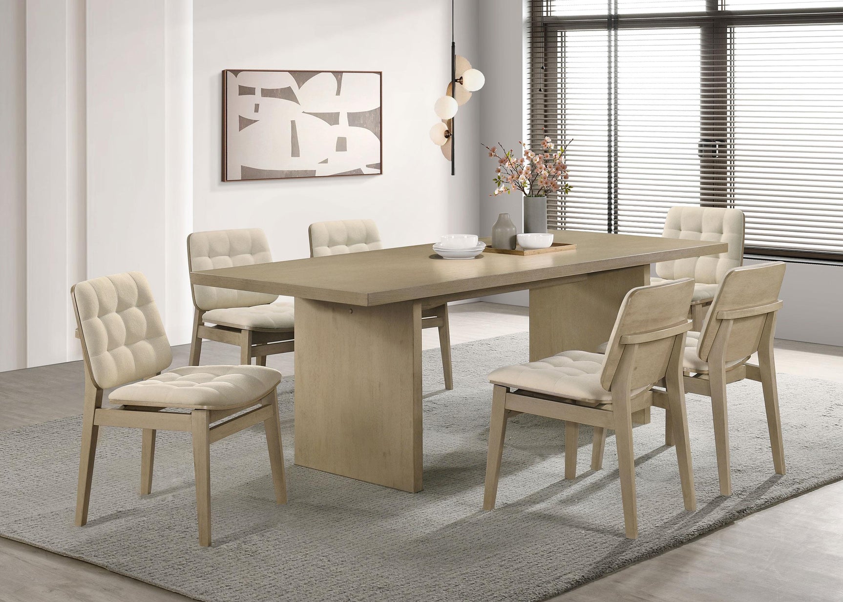 Decker 82-inch Rectangular Wood Dining Table Natural Oak