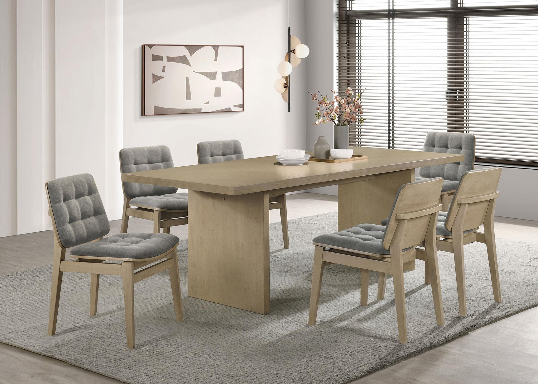 Decker 82-inch Rectangular Wood Dining Table Natural Oak
