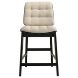 Redbridge Velvet Upholstered Counter Chair Cream and Black (Set of 2)