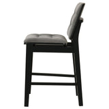Redbridge Velvet Upholstered Counter Chair Grey and Black (Set of 2)