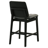 Redbridge Velvet Upholstered Counter Chair Grey and Black (Set of 2)