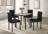 Garza Space Saving Rectangular Dining Table Greige Oak