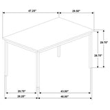 Garza Rectangular 48-inch Dining Table Greige Oak