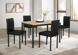 Garza Upholstered Dining Side Chair Black (Set of 4)